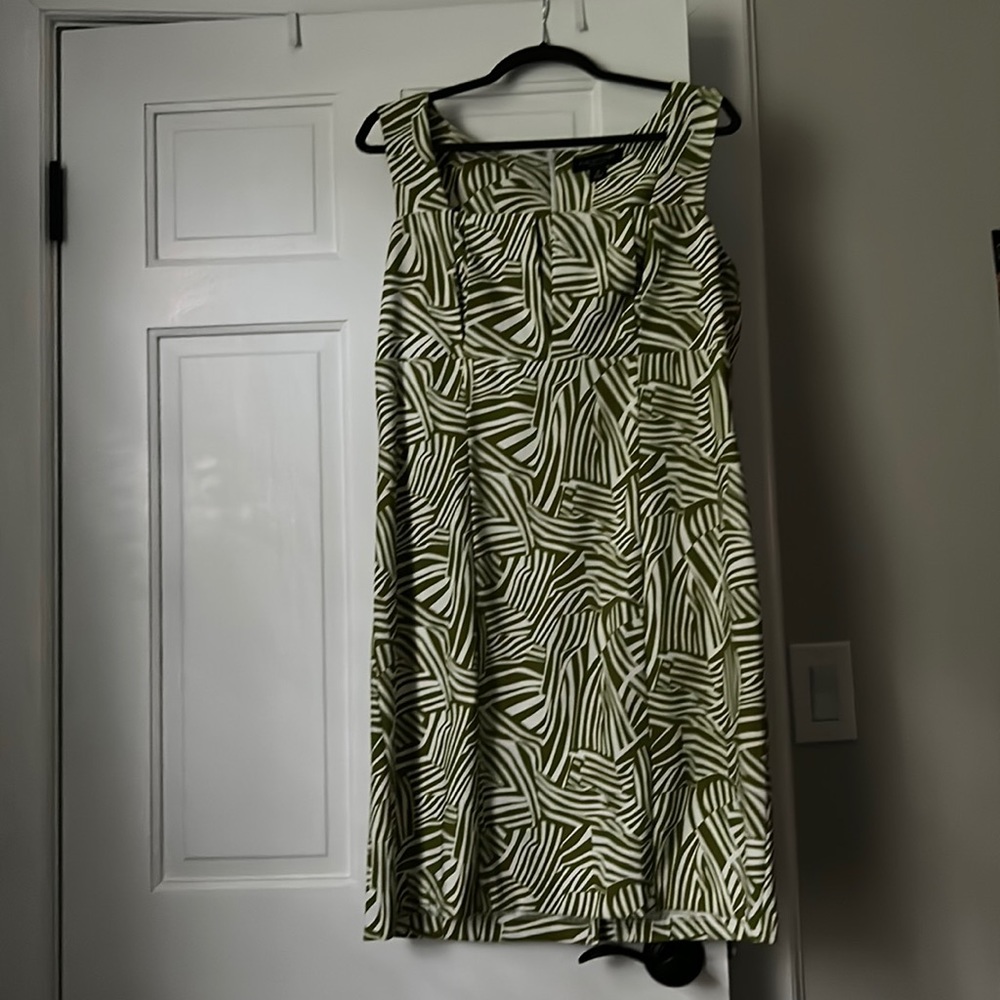 perceptions green and white dress